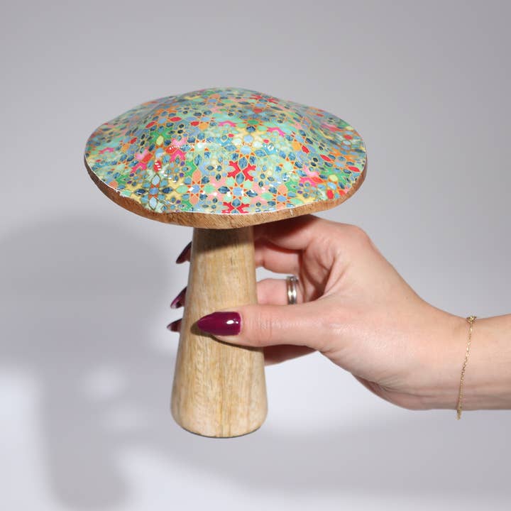 Ancient Wisdom - Wholesale Decorative Figurine - Med Mushroom - 15cm - Pretty Floral