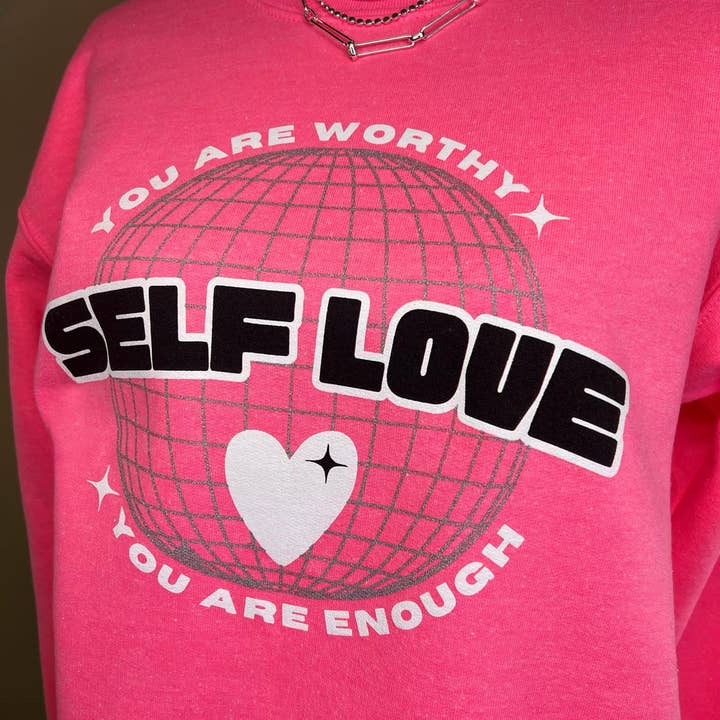 Sudadera con purpurina de amor propio para venta al por mayor de Windmill Gypsy Wholesale