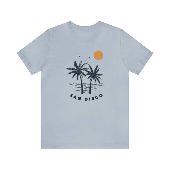 Hey Mountains - Wholesale Screen Printed T-Shirt - Unisex - San Diego T-Shirt - Retro Unisex California Shirt