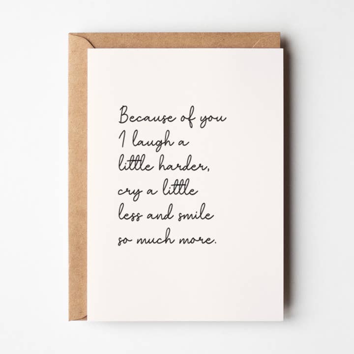 Smile More - Friendship Card for wholesale by Timmy Loves