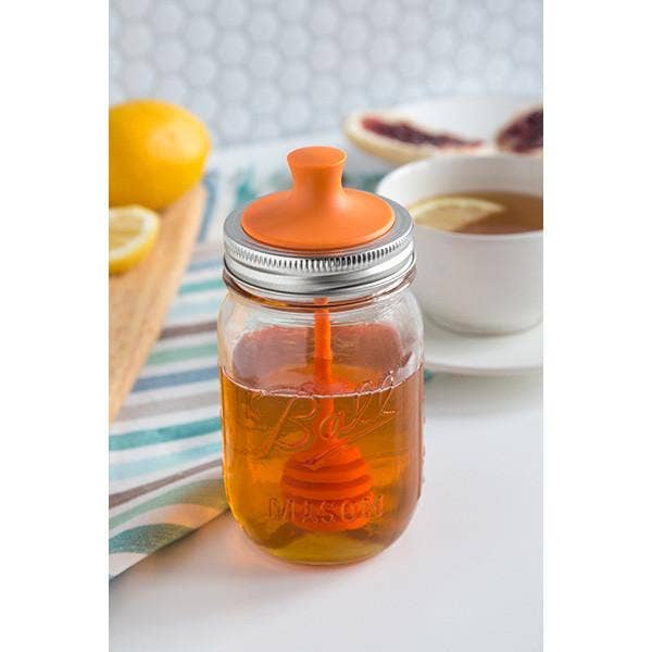 Fox Run Brands - Wholesale Honey Dipper - Jarware Honey Dipper Lid for Regular Mouth Mason Jar1
