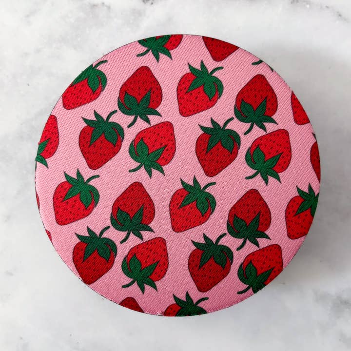 Strawberry Coasters for wholesale by Jami Creates