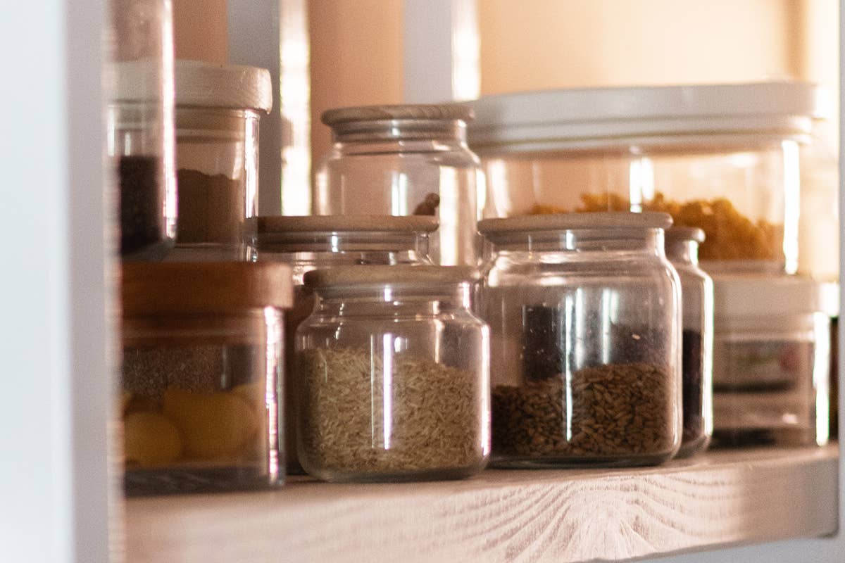 etúHOME – wholesale Canister – Glass Dry Goods Canister, Wood Lid, Large3