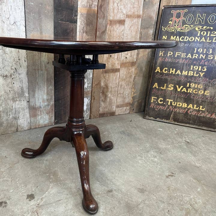 Antique George Iii Mahogany Tilt Top Birdcage Table, C 1800 for wholesale by belvoir