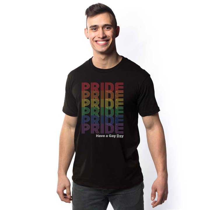 Black Pride Rainbow Fade T-shirt for wholesale on Faire1