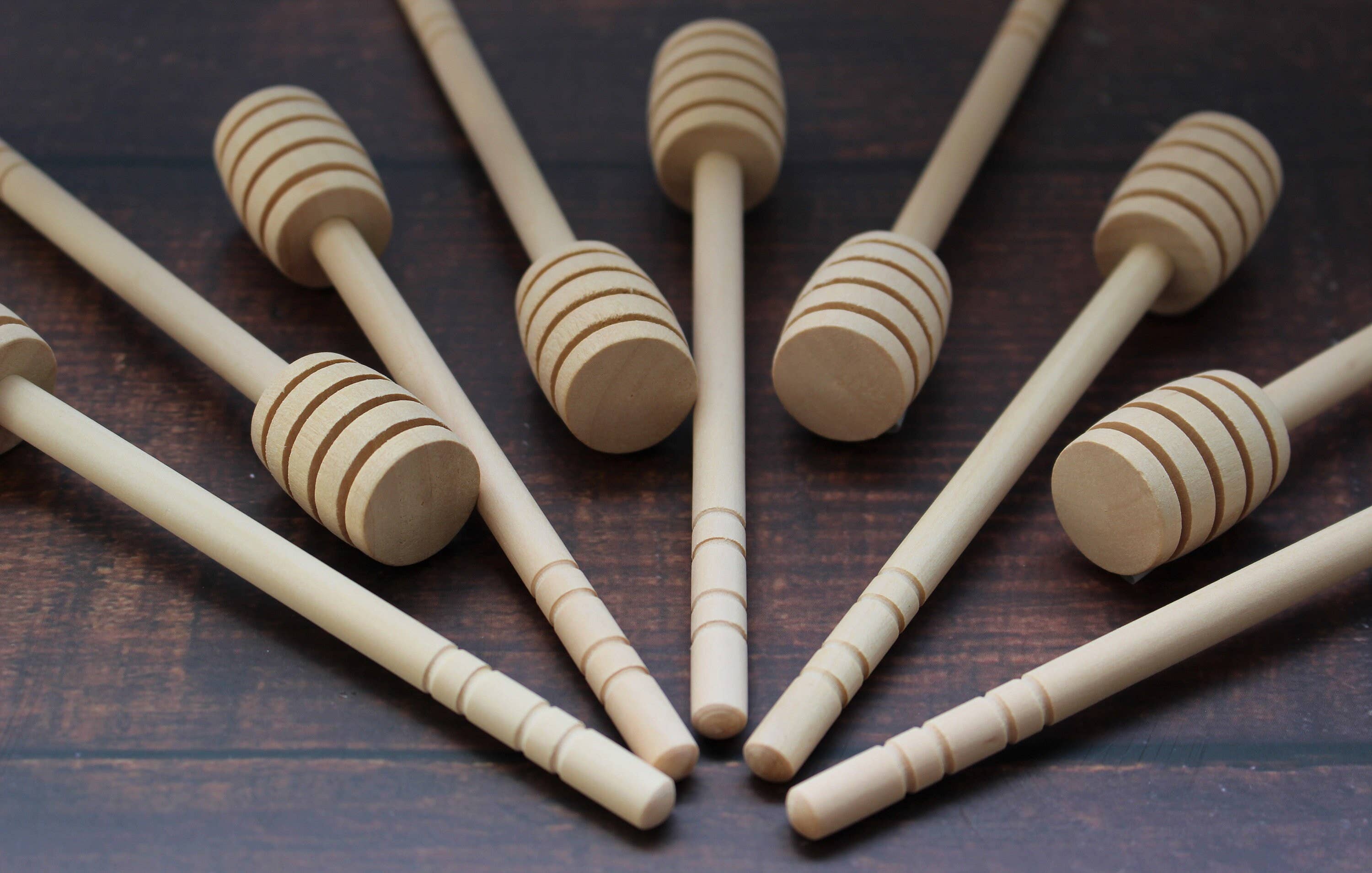 Happy Honey Bee Co. - Wholesale Honey Dipper - 6" Wood Honey Dipper5