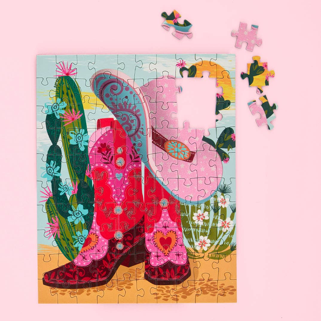 WerkShoppe - Wholesale Puzzle - Adult - Cowgirl Essentials 100 Piece Puzzle Snax1