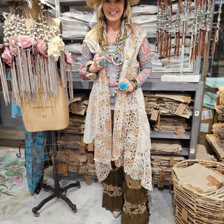 Morning Dove Lace Duster for wholesale by A Rare Bird Shop