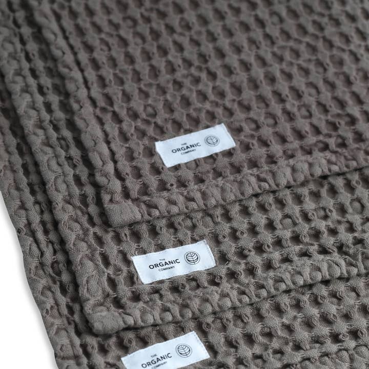 The Organic Company - Wholesale Wash Cloth - Big Waffle Wash Cloth (3 pack) - Clay
