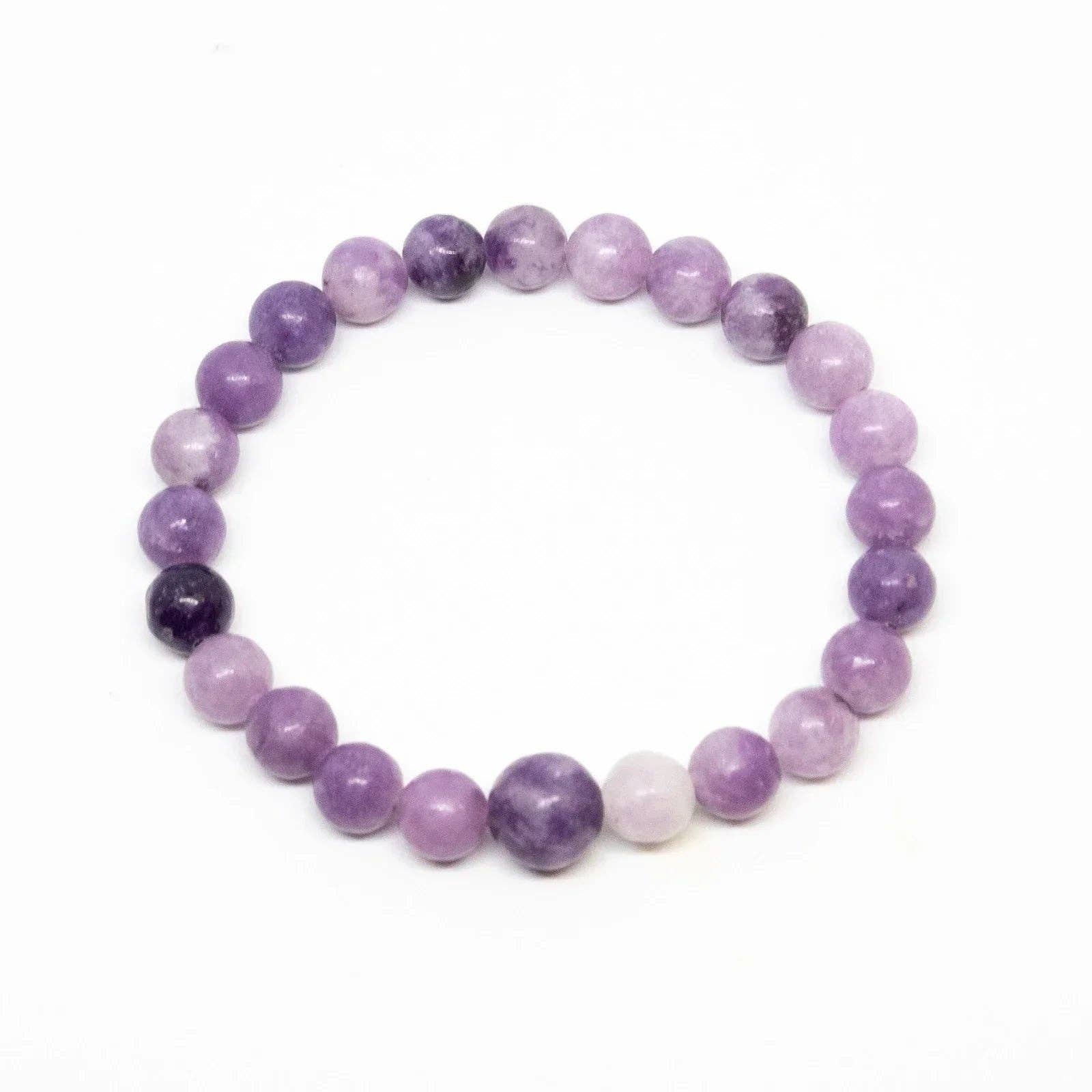 Namu Baru Inc. - Wholesale Beaded Bracelet - Lepidolite Beaded Bracelet - Wrist Mala 6mm Average Wrist