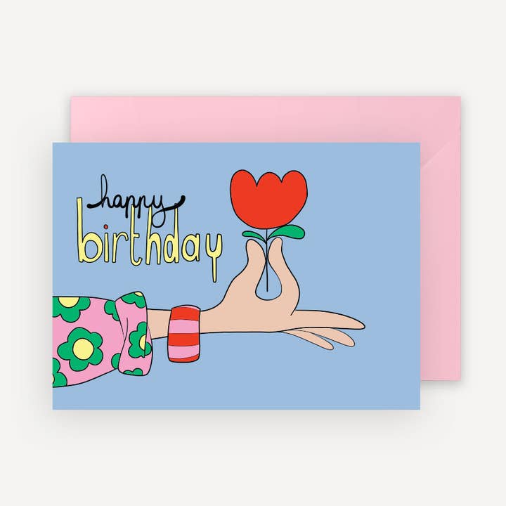 Carte MAIN HB bleu pour la vente par Mariisoré