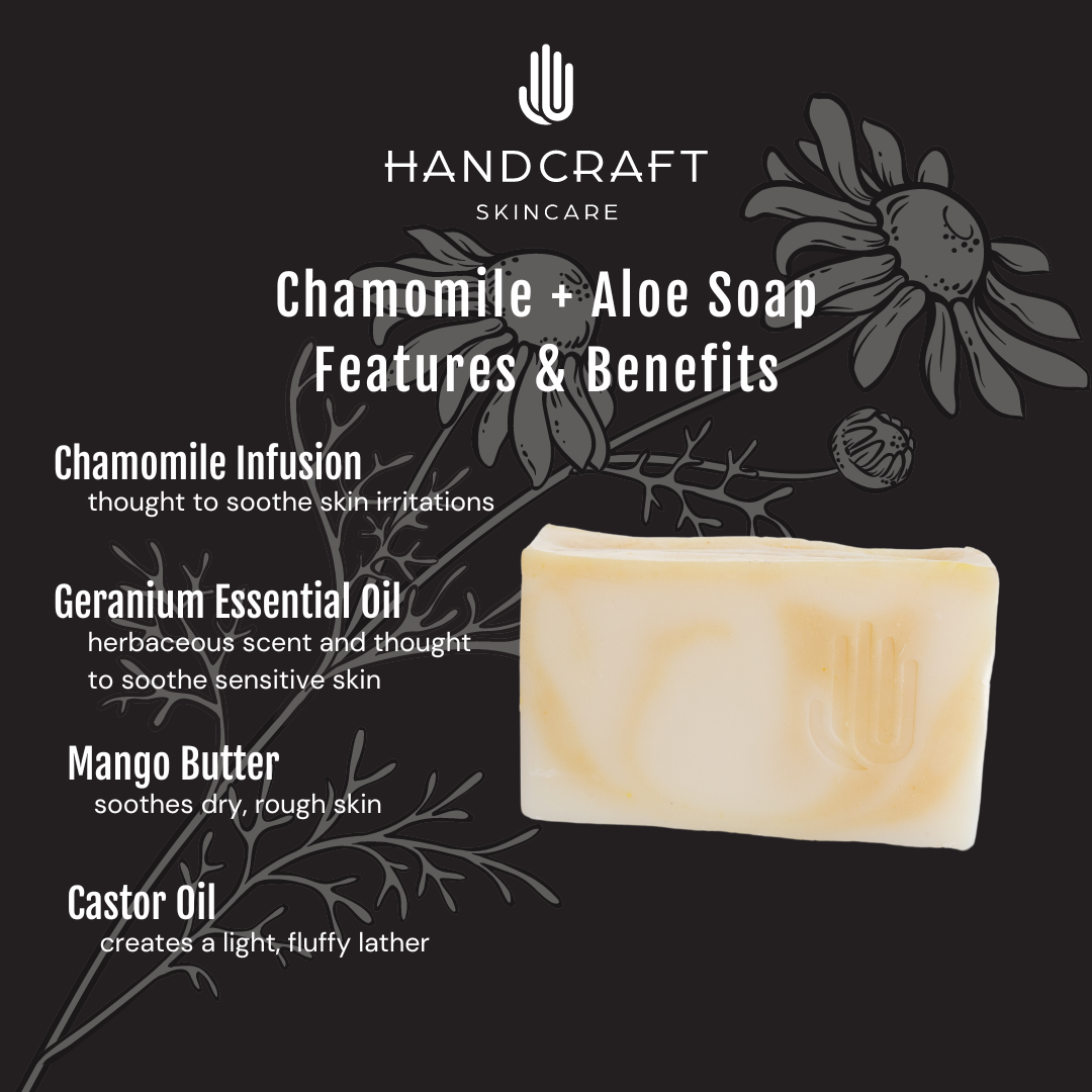 HandCraft Skincare - Wholesale Bar Soap - Chamomile + Aloe Soap10