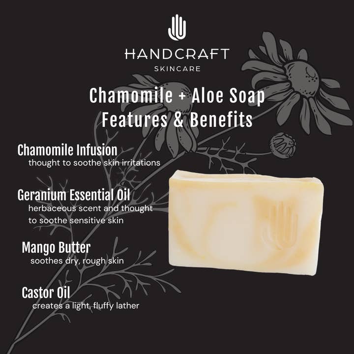 HandCraft Skincare - Wholesale Bar Soap - Chamomile + Aloe Soap10