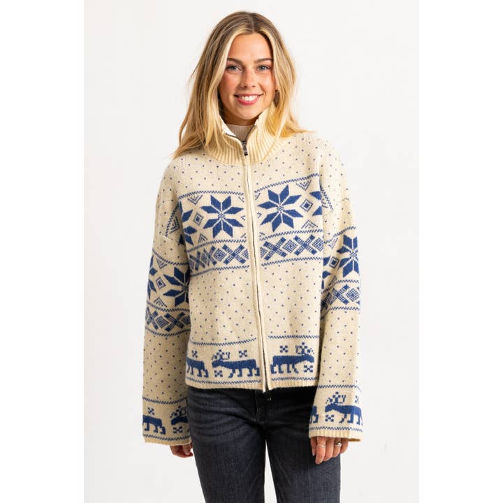 Favorite Girl - Venta al por mayor Chaqueta - Mujer - CHAQUETA NAVIDEÑA SELBUROSE CON CUELLO DE TORTUGA Y CREMALLERA