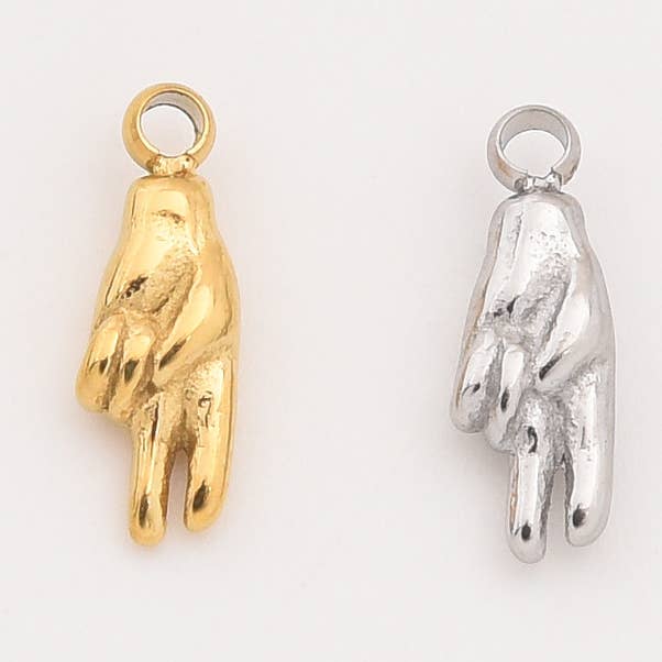 Goudgevulde Handbedel, Roestvrij Staal, Cadeau-idee, SCP050 voor wholesale door Beads Creation