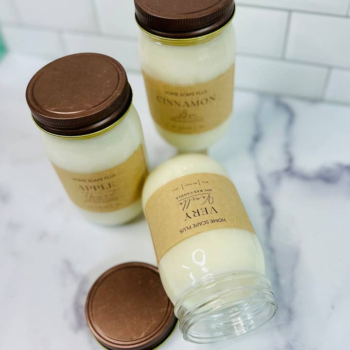 Slow Burn Flame - Wholesale Jar/filled candle - Elevate your home's atmosphere with this meticulously crafted 18oz soy!! Wax Candle-Rose Gold Lid 18oz6