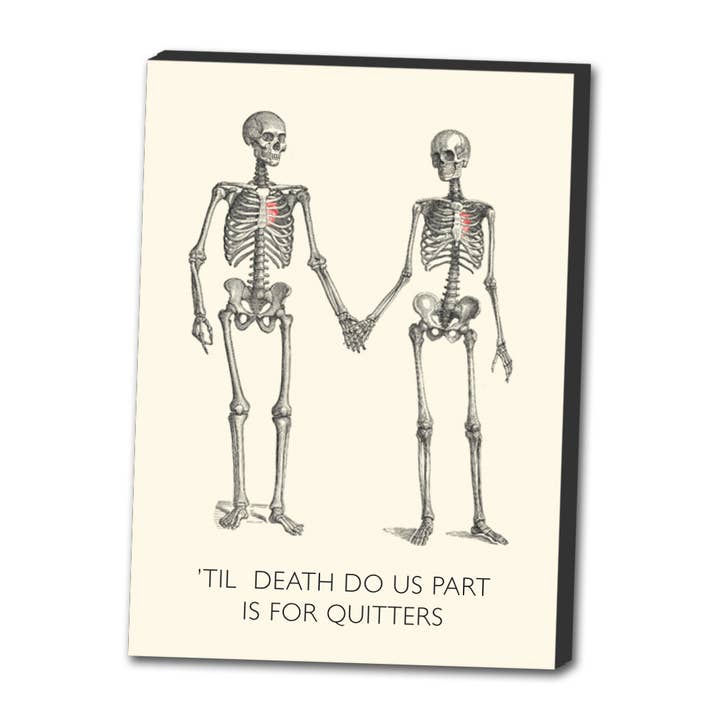 til death do us part is for quitters magnet for wholesale by Black and White and Red All Over