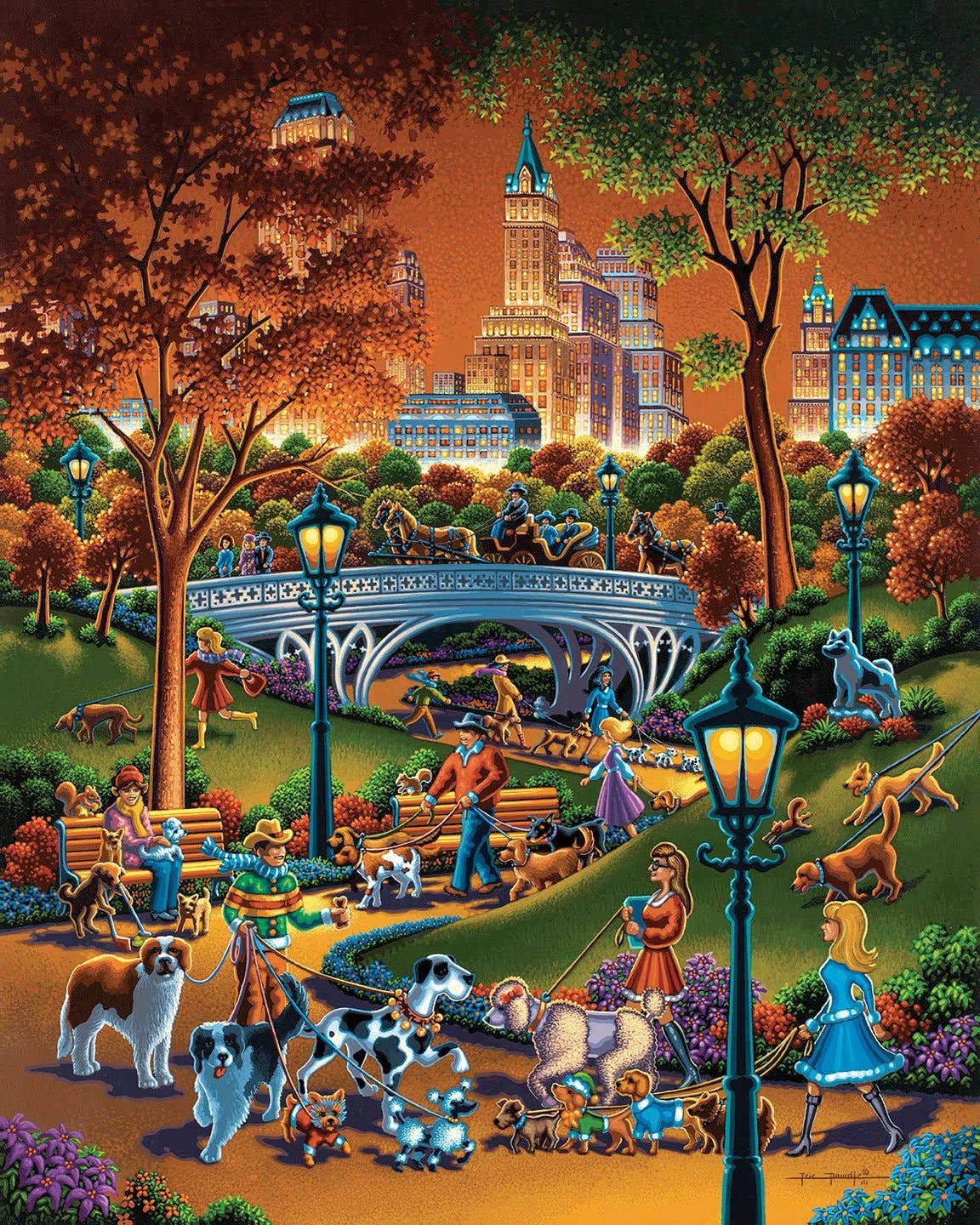 Boardwalk Puzzle Company - Wholesale Puzzle - Adult - Dog Walkers - 500 Piece1
