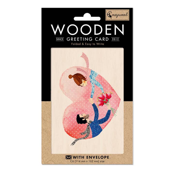 Sammen i hjertet bryllup træ lykønskningskort for engroshandel hos Cozywood