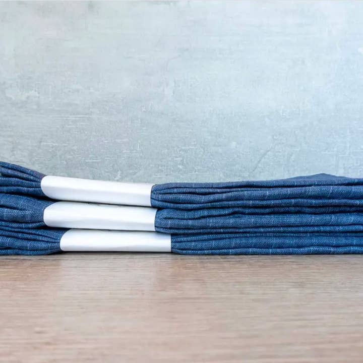 West Coast Handmade - Wholesale Dinner & cloth napkin - Curated 100% Linen Cloth Napkins - Holiday Green3