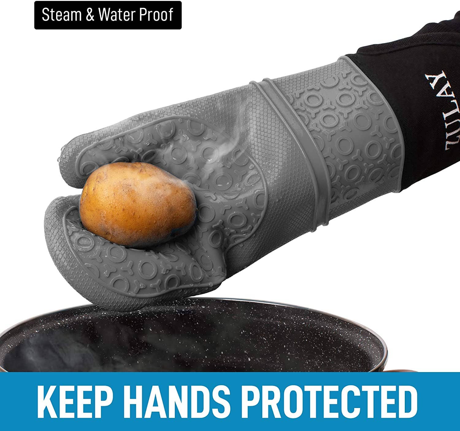 Zulay Kitchen – wholesale Grytvantar/-lappar – Silikon ugnshandskar - värmebeständig ugnshandske19