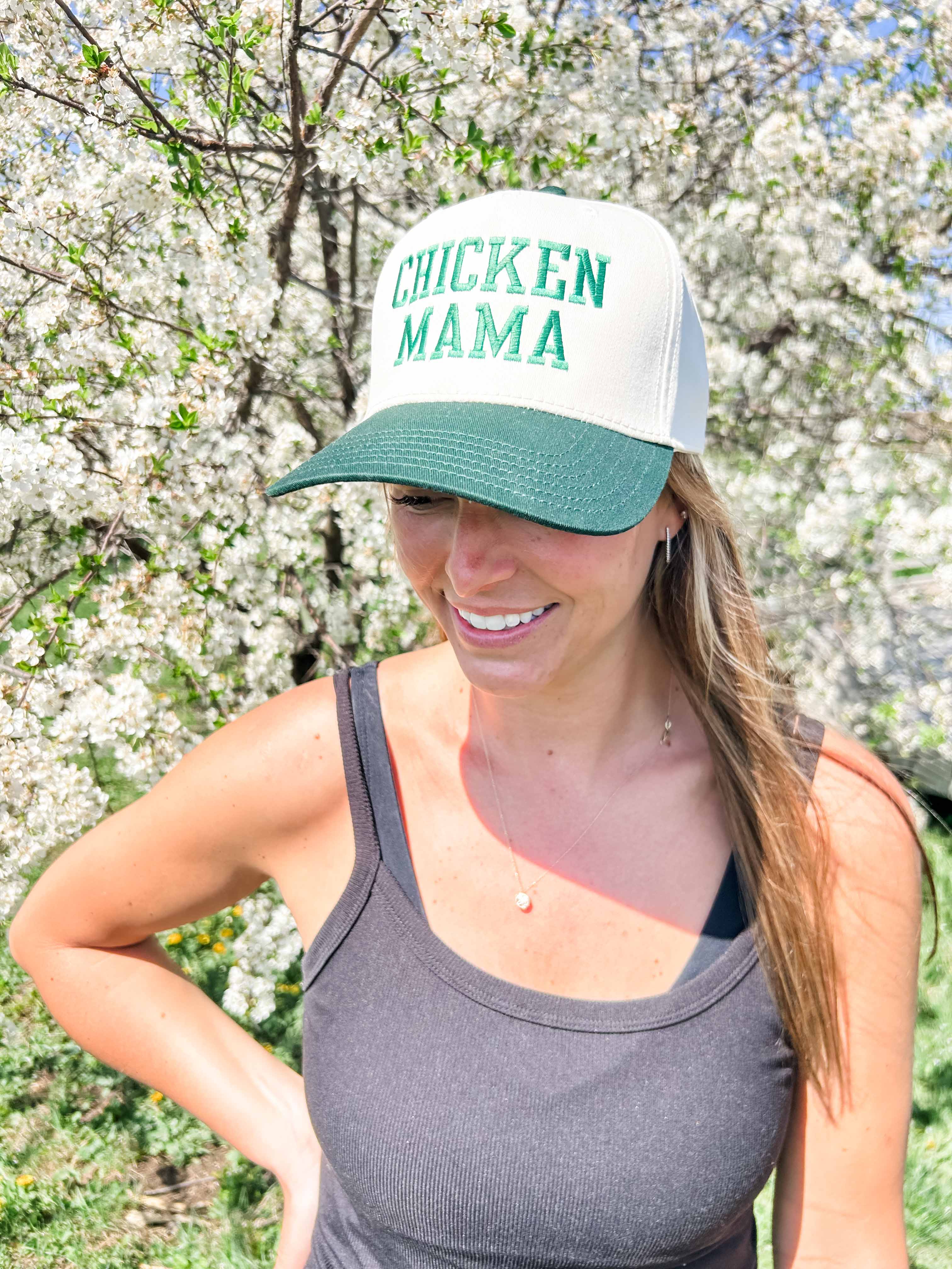 American Farm Company - Wholesale Trucker Hat - Women's - Western 'Chicken Mama' Women's Embroidered Trucker Hat1