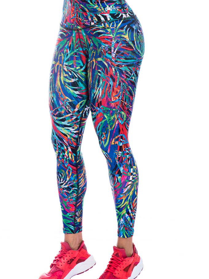 Leggings OWfit de rayas multicolor para venta al por mayor de Owfit