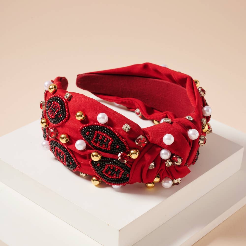 Frem - Wholesale Fashion Headband - Women's - Gameday Pearls and Seed Beads Headband4