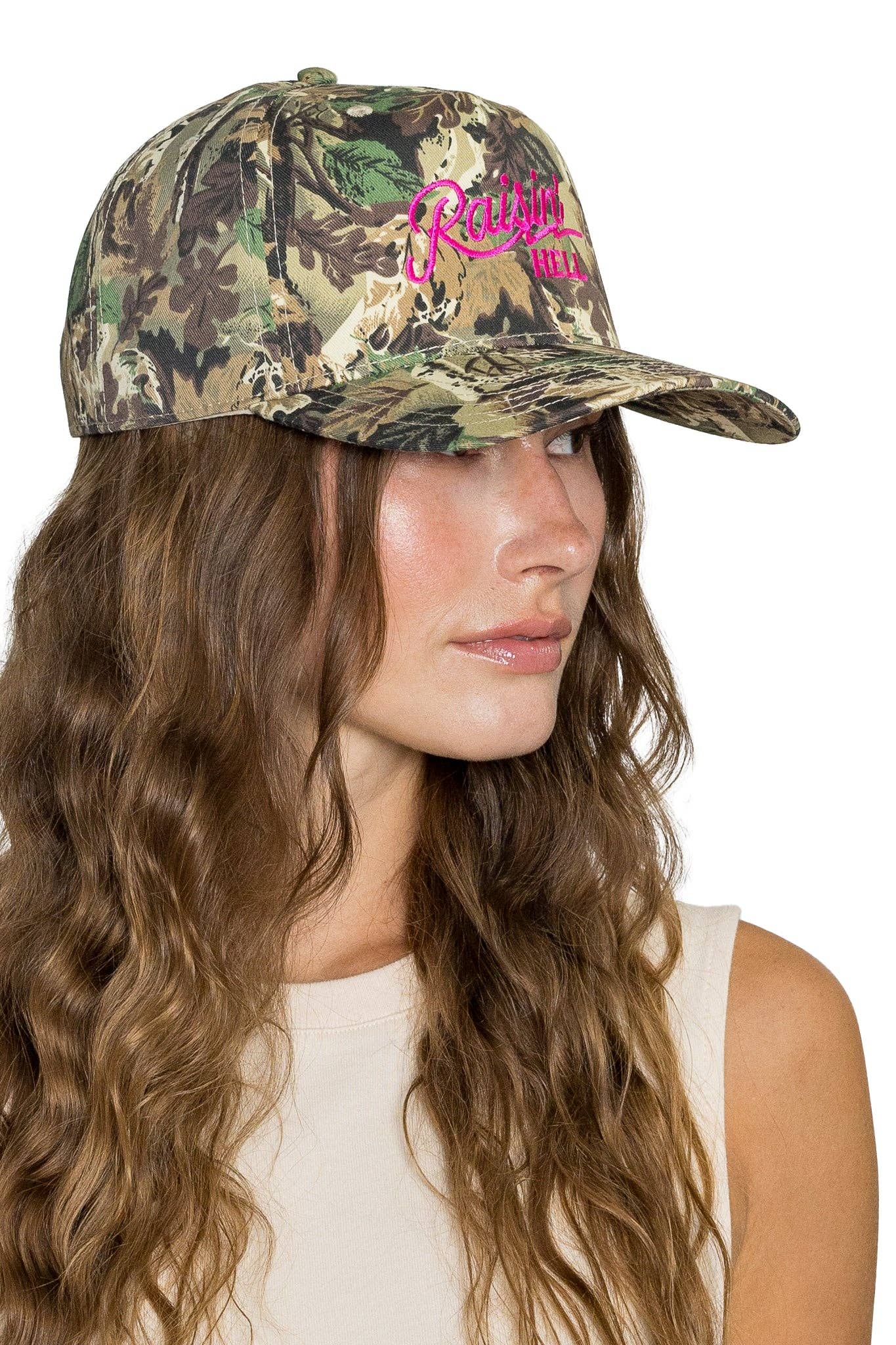 Raisin Hell Camo Snapback for wholesale on Faire3