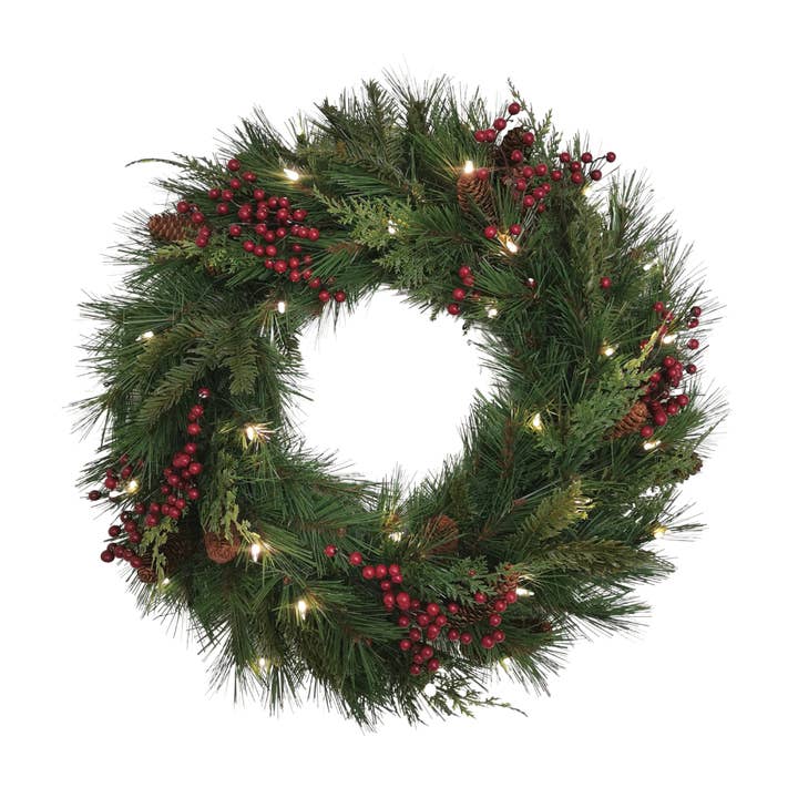 Plymouth T5 LED B/O 30" Wreath for wholesale by Celestial Lights