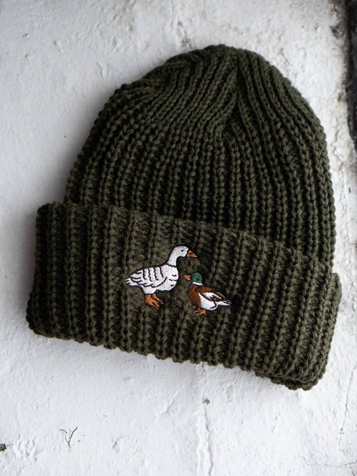Fowl Chunky Knit Beanie for wholesale by Stay Home Club