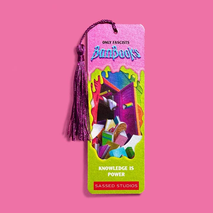 GOP Bumps Banned Books Pearlescent Bookmark for wholesale by Sassed Studios