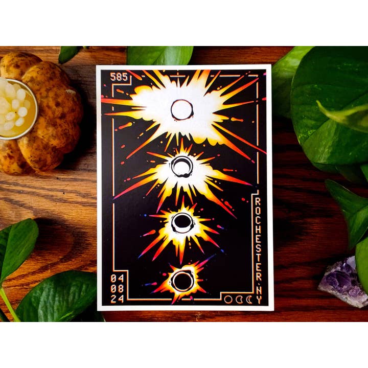 Kunstdruck Sonnenfinsternis - Rochester NY 2024 - Finsternisphasen für den Großhandel von Madd Arts