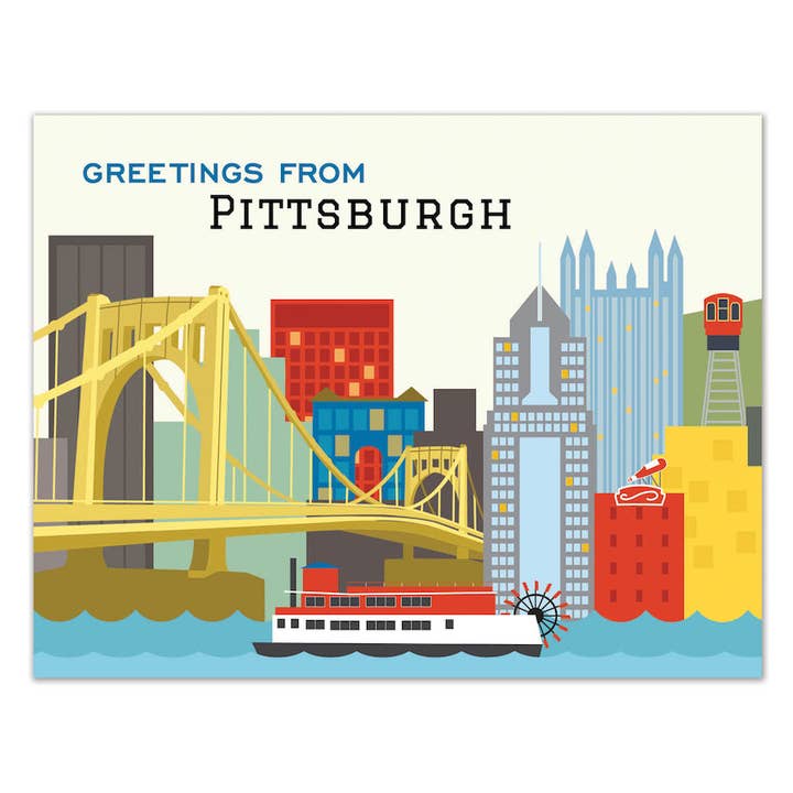 Greetings from Pittsburgh Skyline Cards - Boxset for wholesale by THE FOUND