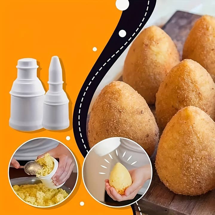 VIGOR - Wholesale Kitchen Tool/Gadget - Arancini Maker Mold Set Dual Set for Round & Conical Rice11