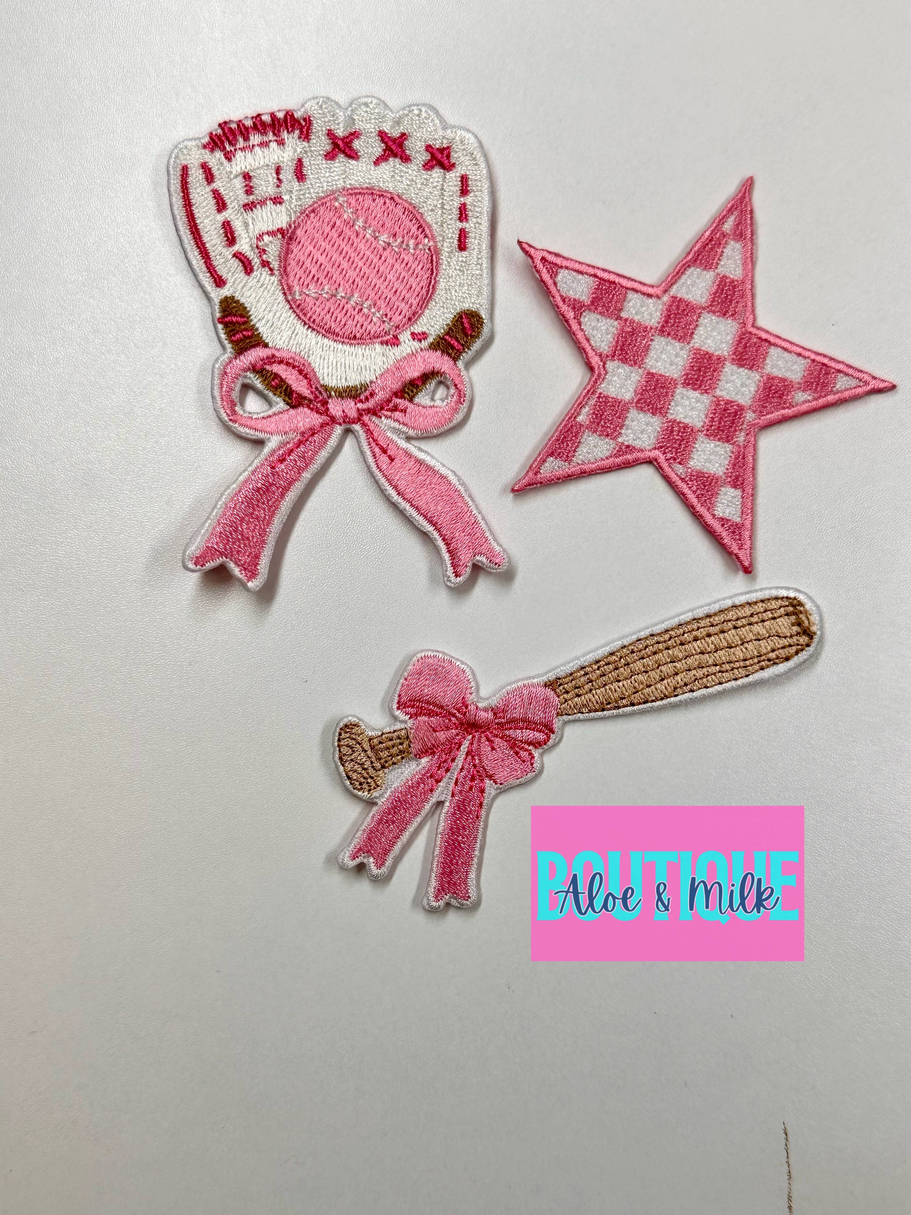 Aloe and Milk Boutique - Wholesale Patch - Baseball Trio Bundle, baseball patches, softball patches10