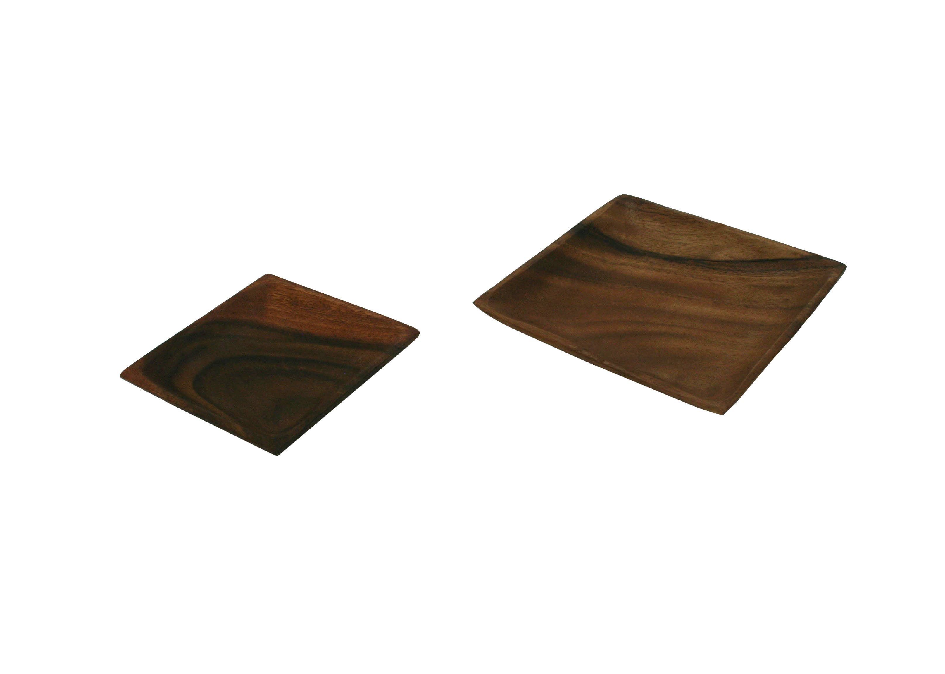 Housewares & Tabletops by Contrast Inc. - Wholesale Decorative Plate/Dish/Bowl - Acacia Square Tapered Plate2