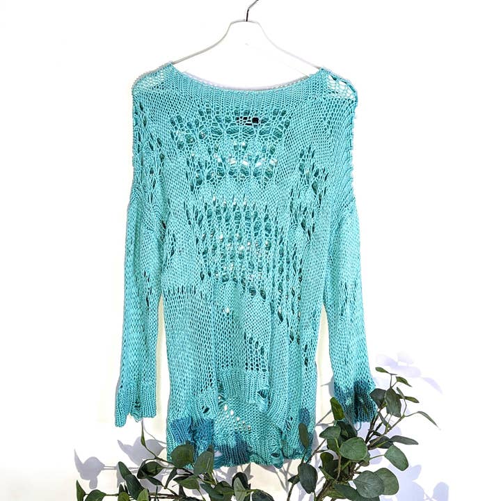 Cotton mix fashionable holey design jumper for wholesale by Tempest Designs