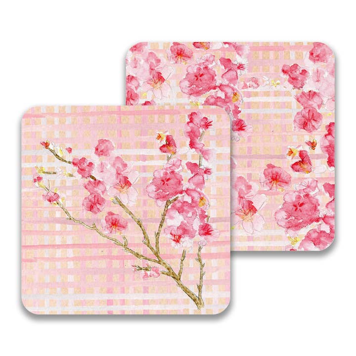 Cherry Blossoms Paper Drink Coaster for wholesale by French Graffiti