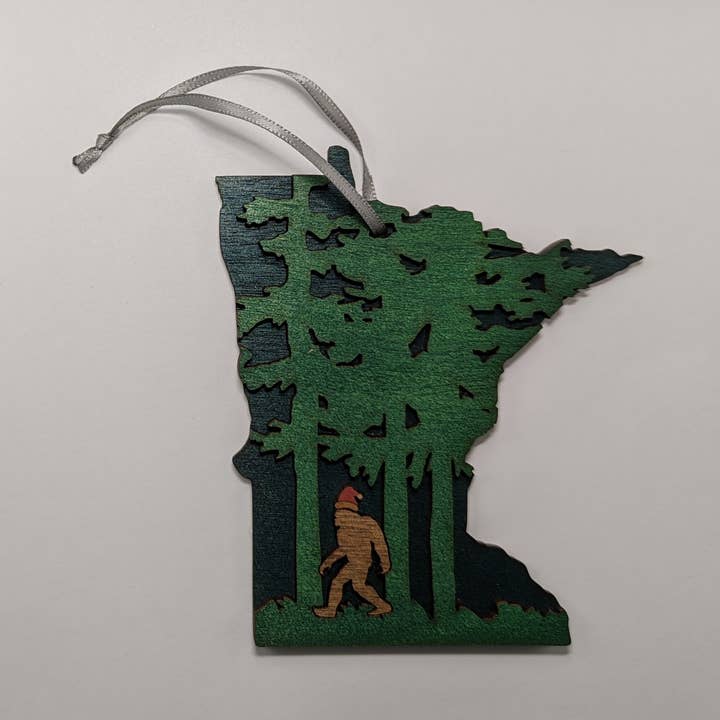 Knit and Nailed - Wholesale Ornament - Minnesota Wood Ornament Art 5" varieties10