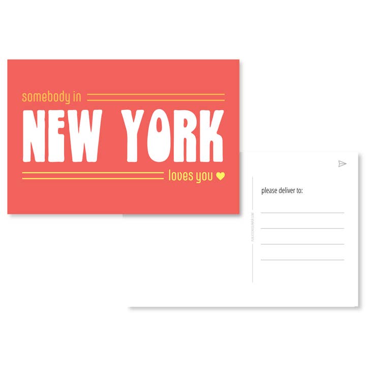 Somebody In New York Loves You - Set di cartoline per la vendita all'ingrosso da parte di Public School Paper Co.