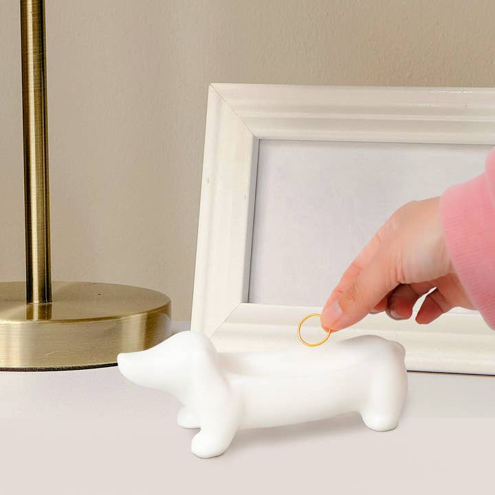 Yobro - Wholesale Jewelry Dish - YOBRO Hot Dog Jewelry Tray Dachshund Ceramic Mini Dish