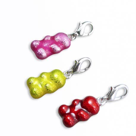 Candy Teddy Bear Charm - 3 Colours for wholesale by Philae Paris