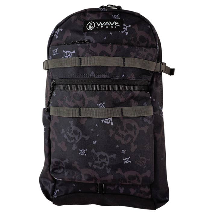 WAVE HAWAII - Wholesale Backpack - Unisex - WAVE HAWAII Rucksack Recy 20 skull1