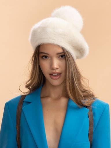 Berretto parigino in pelliccia per la vendita all'ingrosso da parte di Kyi Kyi