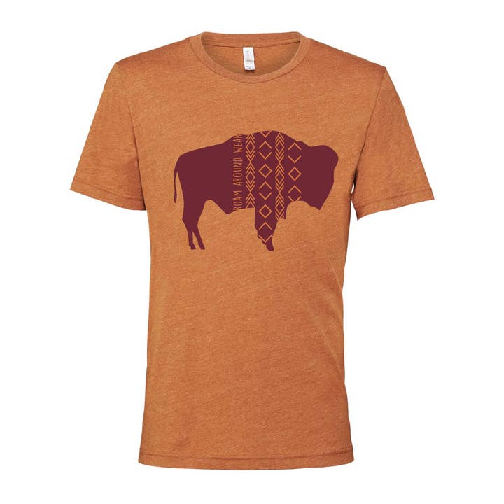 Roam Bison Tee – Heather Autumn for wholesale by Roam Around Wear