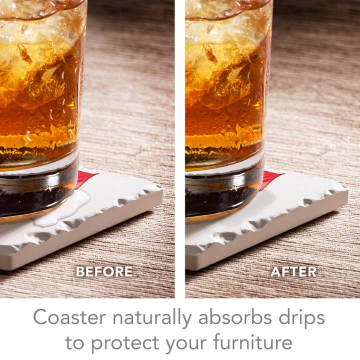 Conimar Promotions - Wholesale Coasters - Drinks Splash 4pk Assorted Tumbled Tile Coasters 3