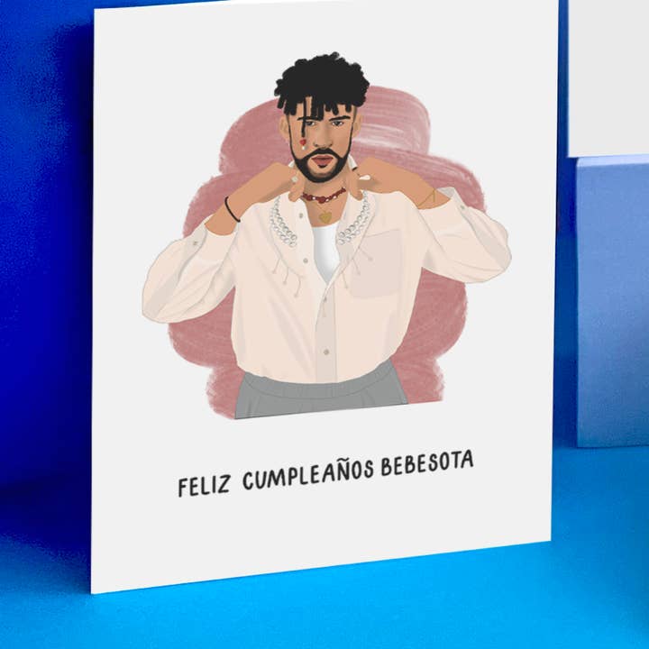 Shop Trimmings – postal de parabéns por atacado – Bad Bunny Feliz Cumpleaños Bebesota Cartão de Feliz Aniversário3