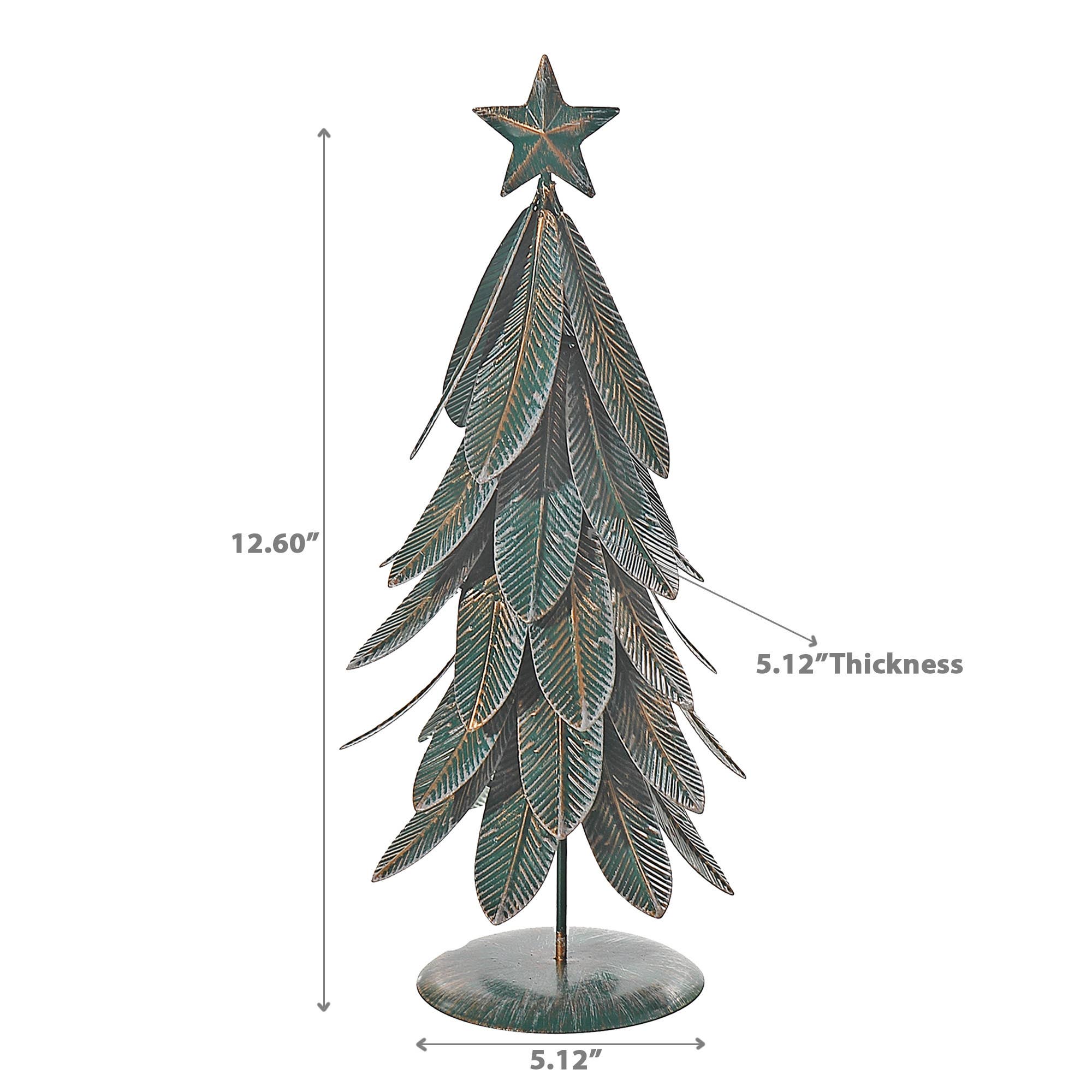 Vert Grande décoration de table pour sapin de Noël en métal en vente sur Faire2