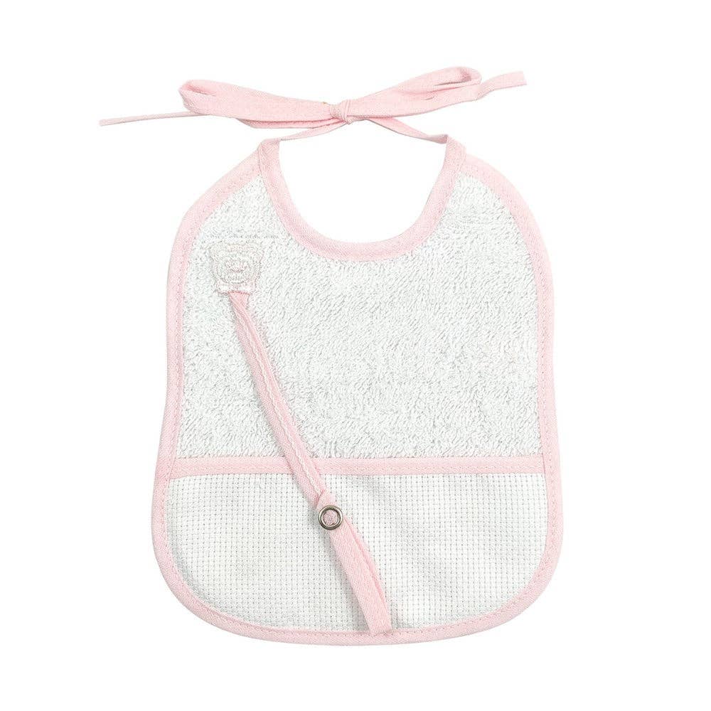 Almatex srl - Vendita all'ingrosso Bavaglino - Neonati - Bavetta ANIMALETTO cm.16x18 con tasca da ricamare0